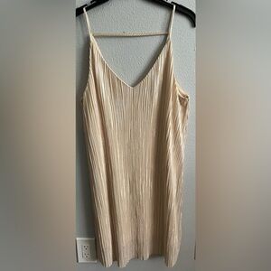 One Clothing Gold Pleated Dress Size M